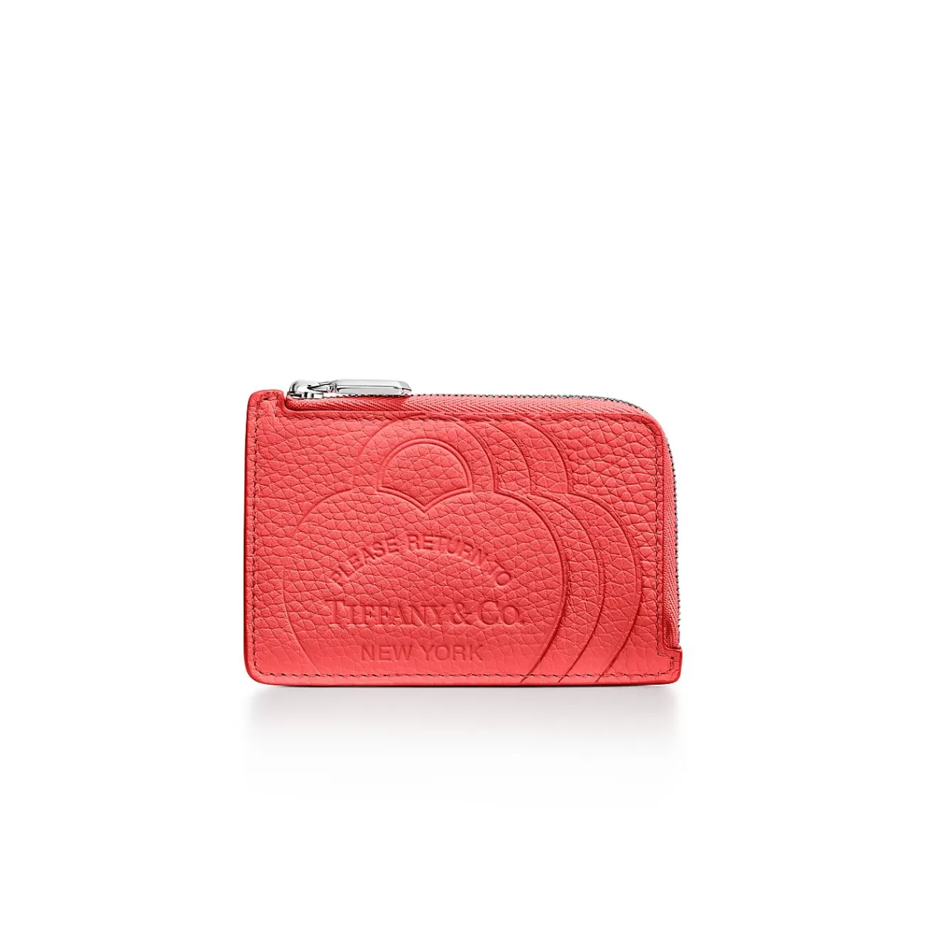 Tiffany & Co. Return to Tiffany® Zip Card Case Hibiscus Red Leather | ^Women Business Gifts | Small Leather Goods