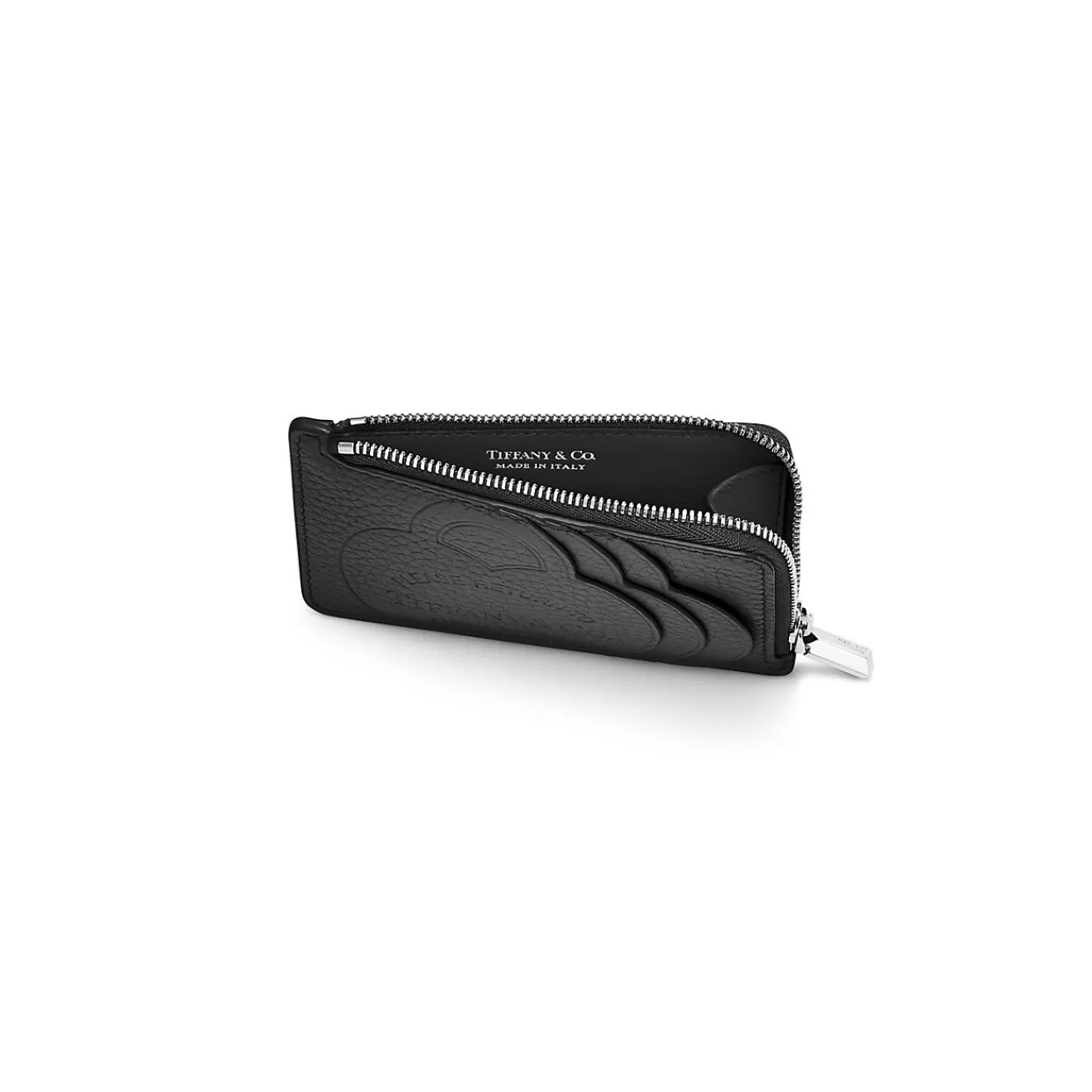 Tiffany & Co. Return to Tiffany® Zip Card Case in Black Leather | ^Women Business Gifts | Small Leather Goods