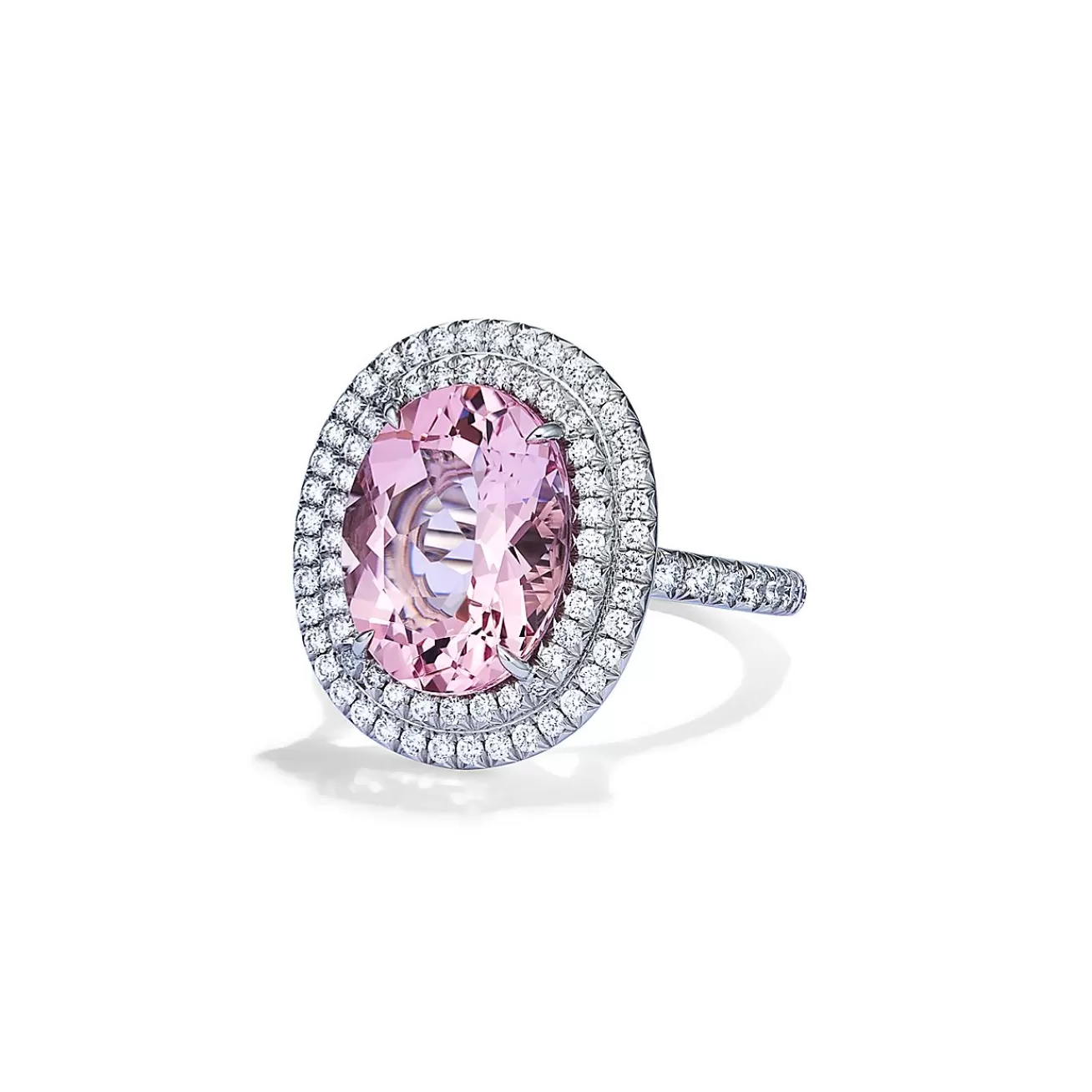 Tiffany & Co. Ring in Platinum with a Morganite and Diamonds | ^ Rings | Diamond Jewelry