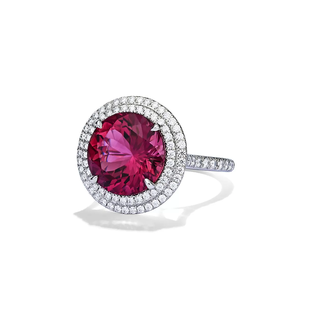 Tiffany & Co. Ring in Platinum with a Pink Tourmaline and Diamonds | ^ Rings | Diamond Jewelry