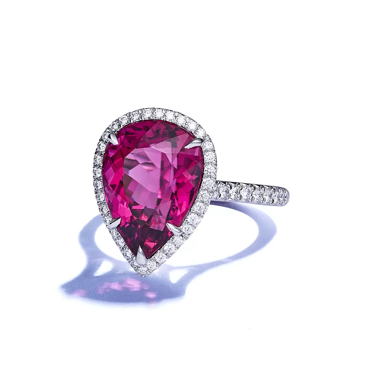 Tiffany & Co. Ring in Platinum with a Rubellite and Diamonds | ^ Rings | Diamond Jewelry