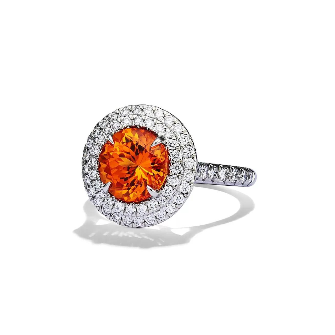 Tiffany & Co. Ring in Platinum with a Spessartine and Diamonds | ^ Rings | Diamond Jewelry