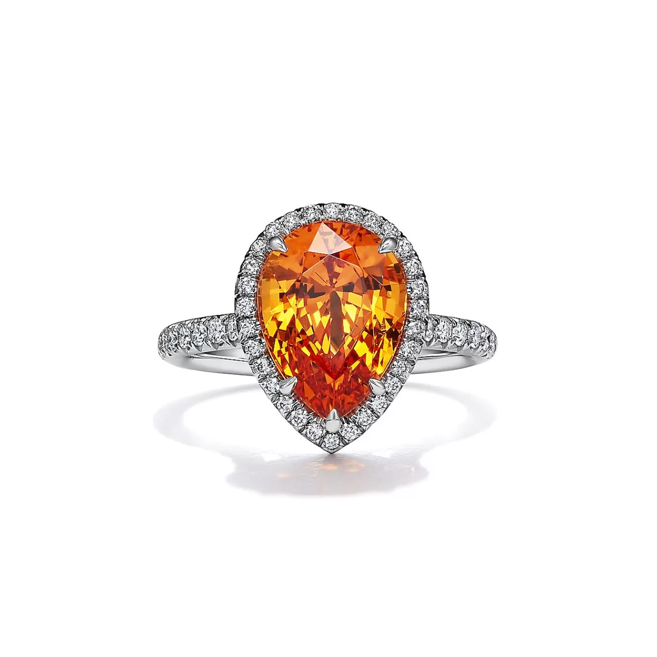 Tiffany & Co. Ring in Platinum with a Spessartine and Diamonds | ^ Rings | Diamond Jewelry
