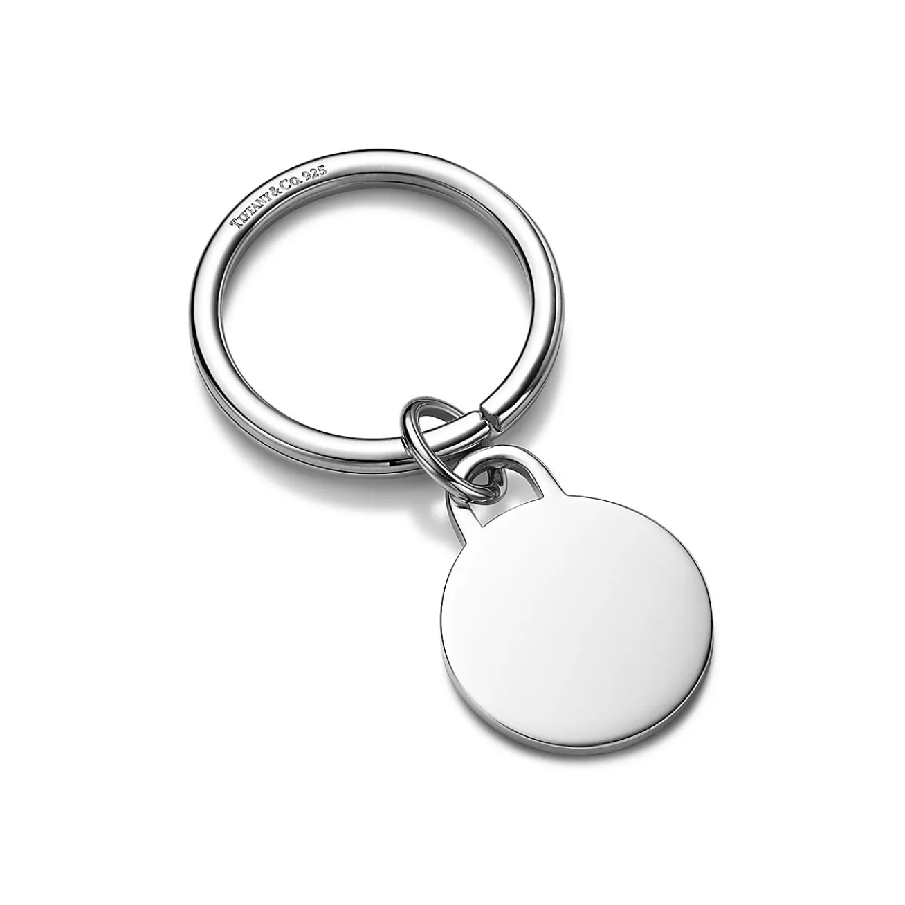 Tiffany & Co. Round tag key ring in sterling silver. | ^Women Key Rings | Women's Accessories