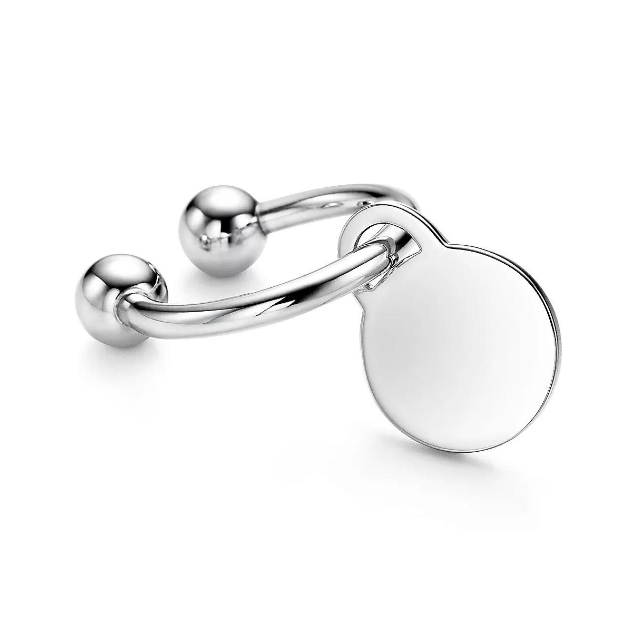 Tiffany & Co. Round tag key ring in sterling silver, small. | ^Women Him | Gifts for Him