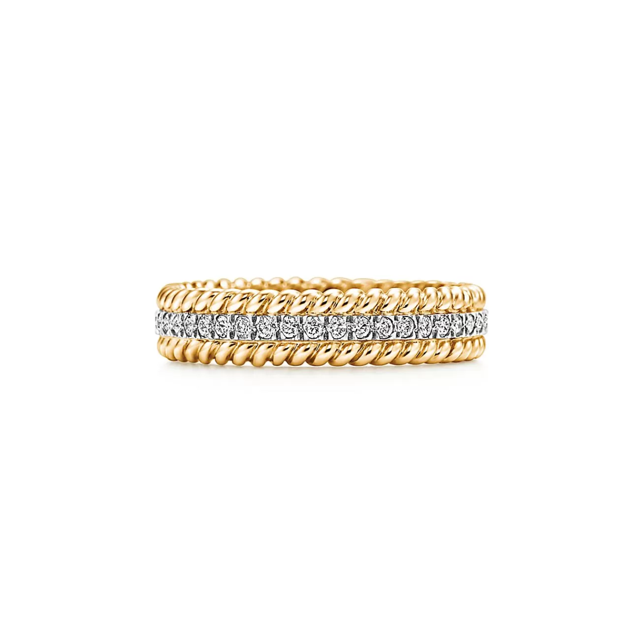 Tiffany & Co. Schlumberger® 18K Gold Two-Row Rope Ring | ^Women Rings | Men's Jewelry