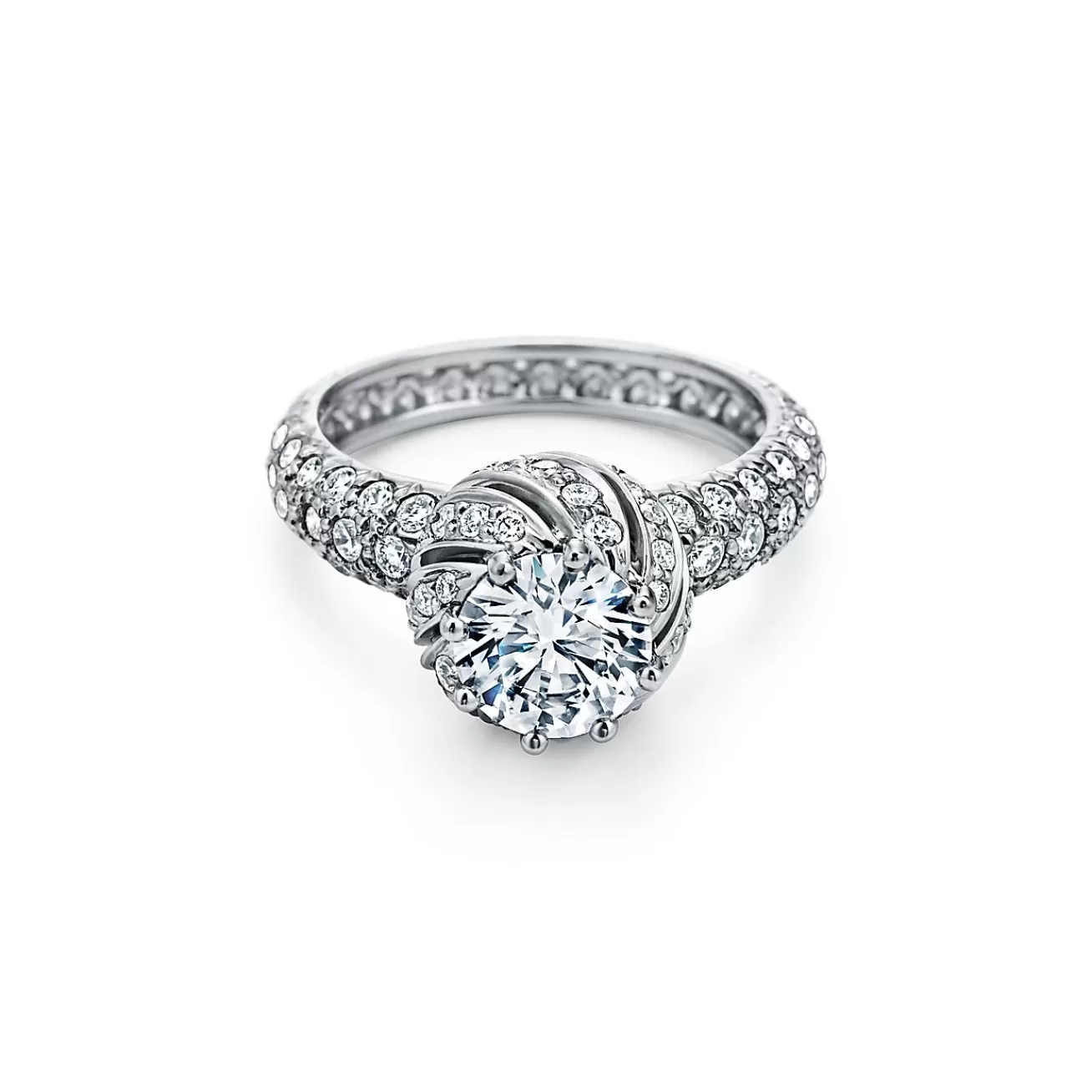 Tiffany & Co. Schlumberger by ™ Buds engagement ring with a diamond platinum band | ^ Jean Schlumberger by Tiffany | Engagement Rings