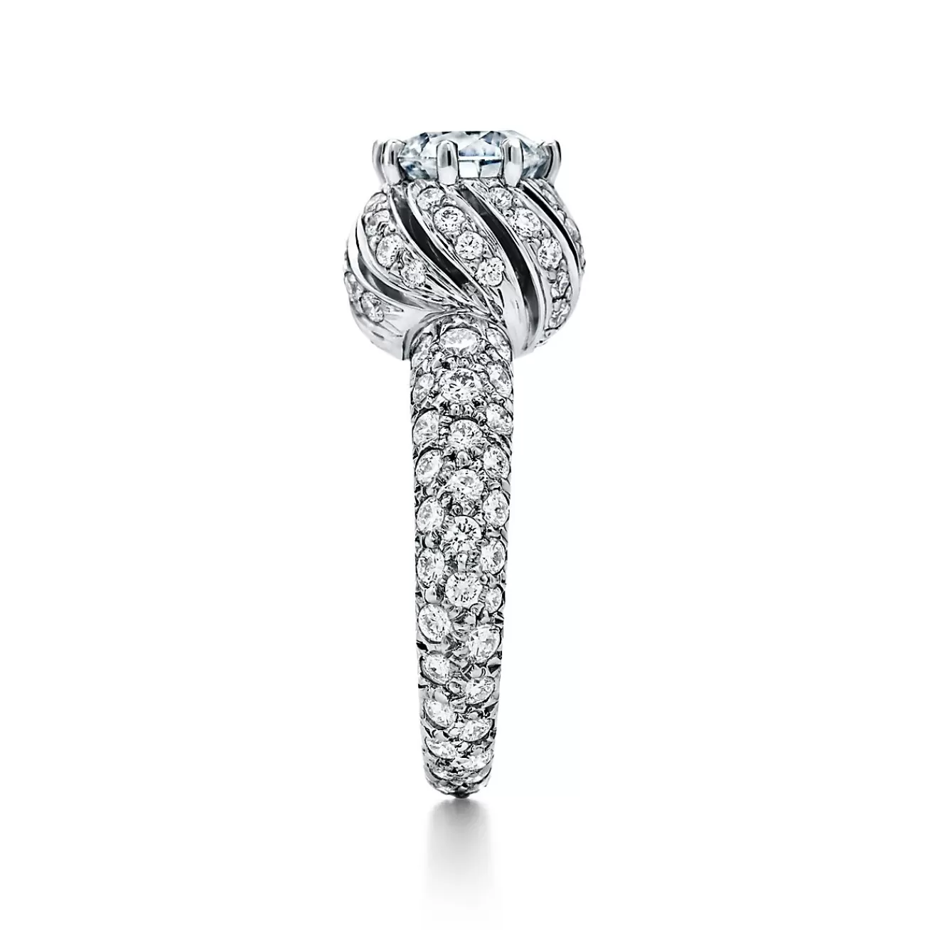 Tiffany & Co. Schlumberger by ™ Buds engagement ring with a diamond platinum band | ^ Jean Schlumberger by Tiffany | Engagement Rings