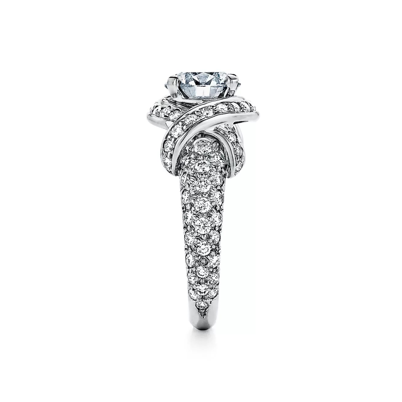 Tiffany & Co. Schlumberger by ™ engagement ring with a diamond platinum band. | ^ Jean Schlumberger by Tiffany | Engagement Rings