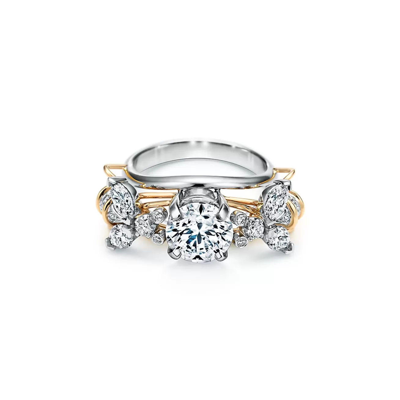 Tiffany & Co. Schlumberger by ™ Two Bees engagement ring in platinum and 18k gold | ^ Jean Schlumberger by Tiffany | Engagement Rings