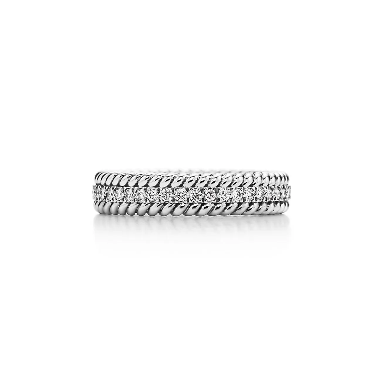 Tiffany & Co. Schlumberger® Platinum Two-Row Rope Ring | ^Women Rings | Men's Jewelry