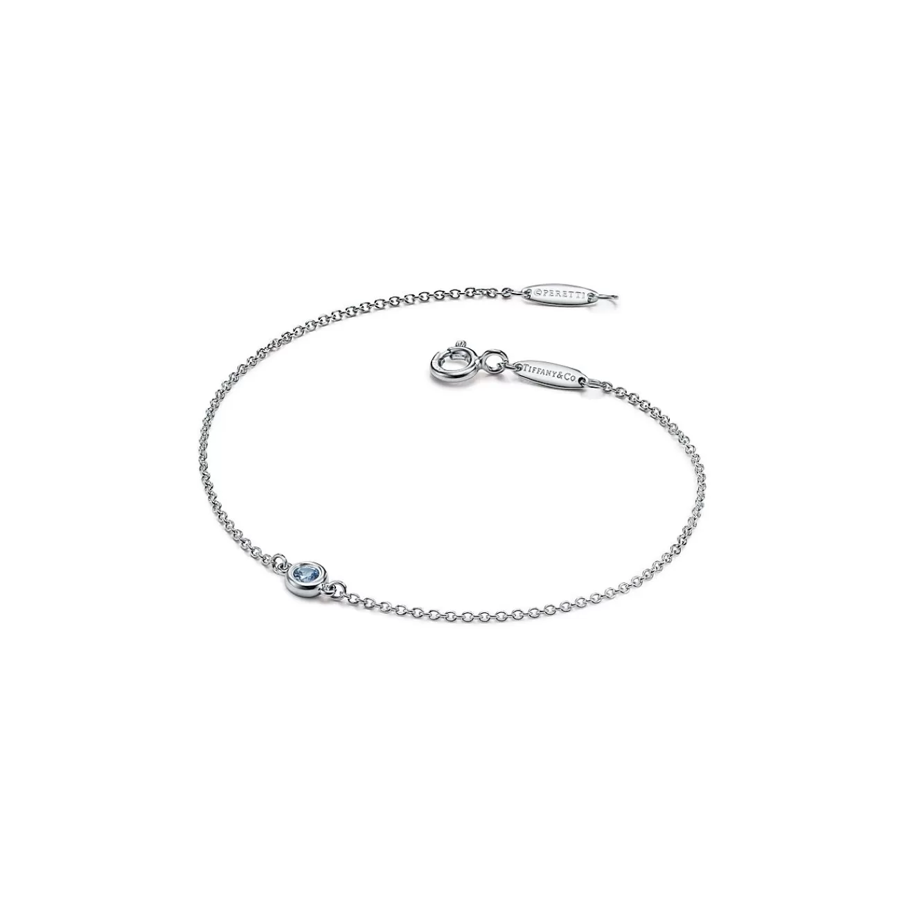 Tiffany & Co. Shop Elsa Peretti® Sterling Silver and Aquamarine Bracelet | ^ Bracelets | Sterling Silver Jewelry