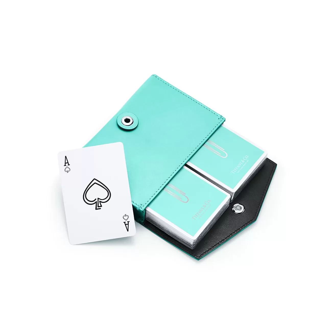 Tiffany & Co. Shop Paper Clip Playing Cards with Leather Pouch | ^ Him | Gifts for Him