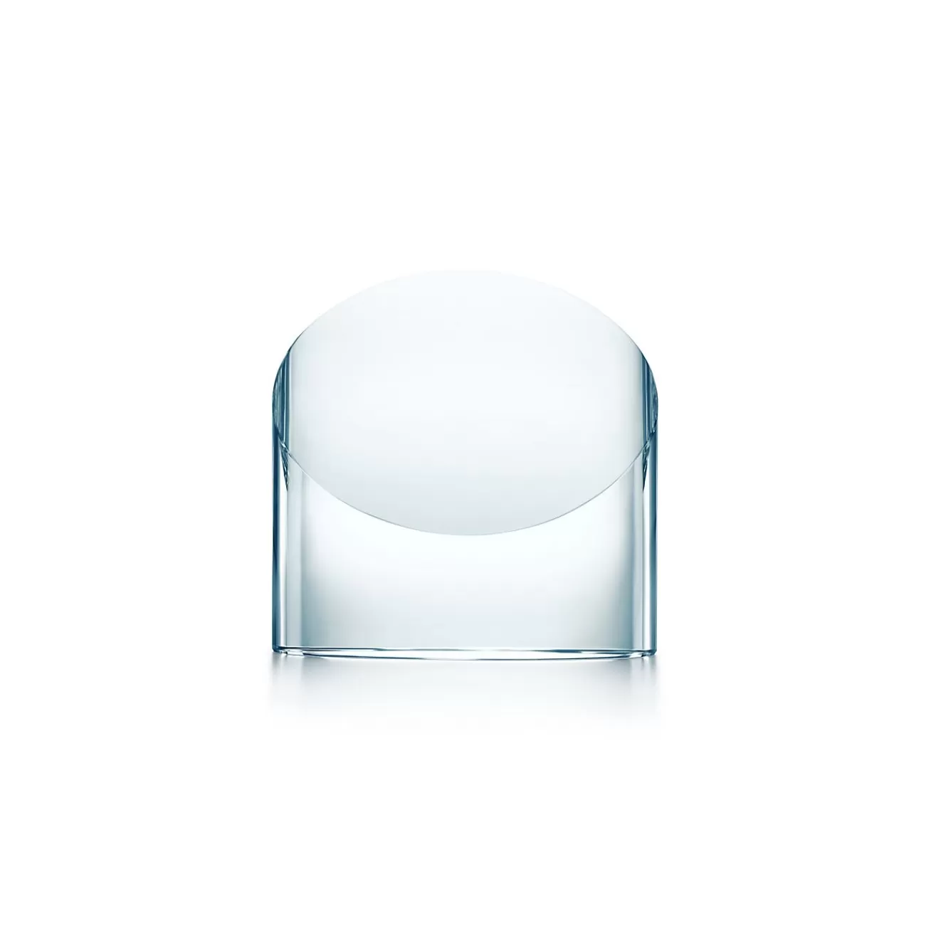 Tiffany & Co. Slant-cut oval award in glass, 4.5" high. | ^ Business Gifts