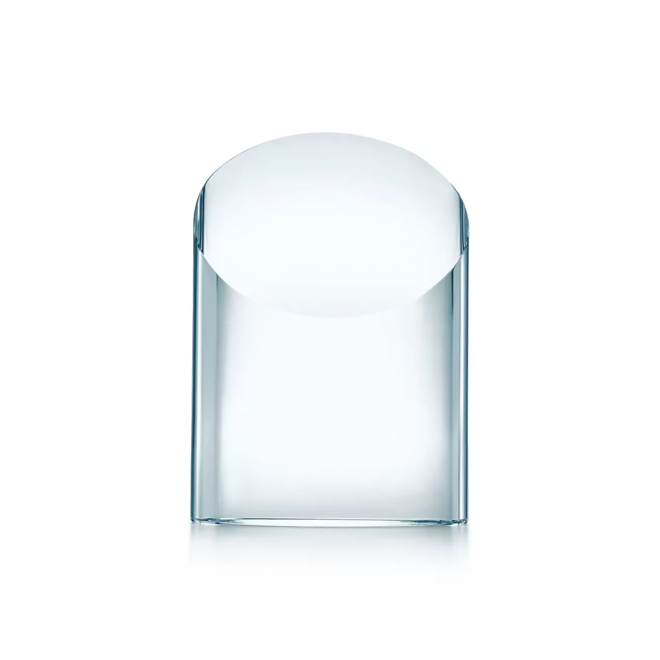 Tiffany & Co. Slant-cut oval award in glass, 6.5" high. | ^ Business Gifts