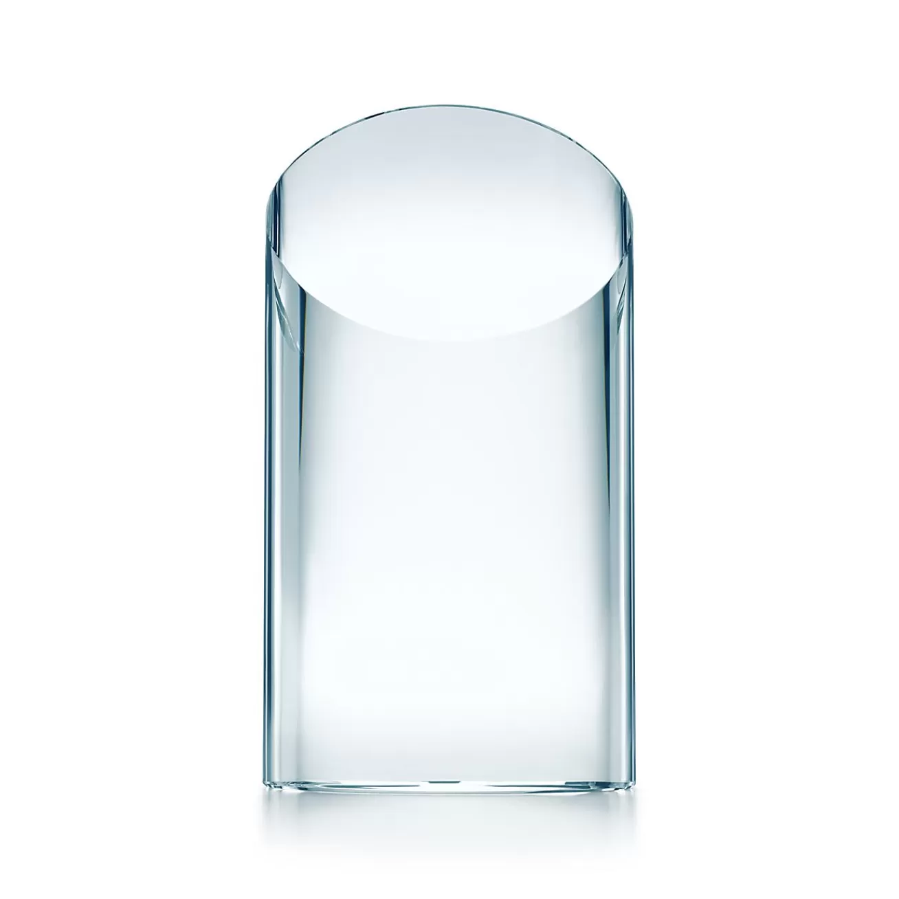 Tiffany & Co. Slant-cut oval award in glass, 8.5" high. | ^ Business Gifts