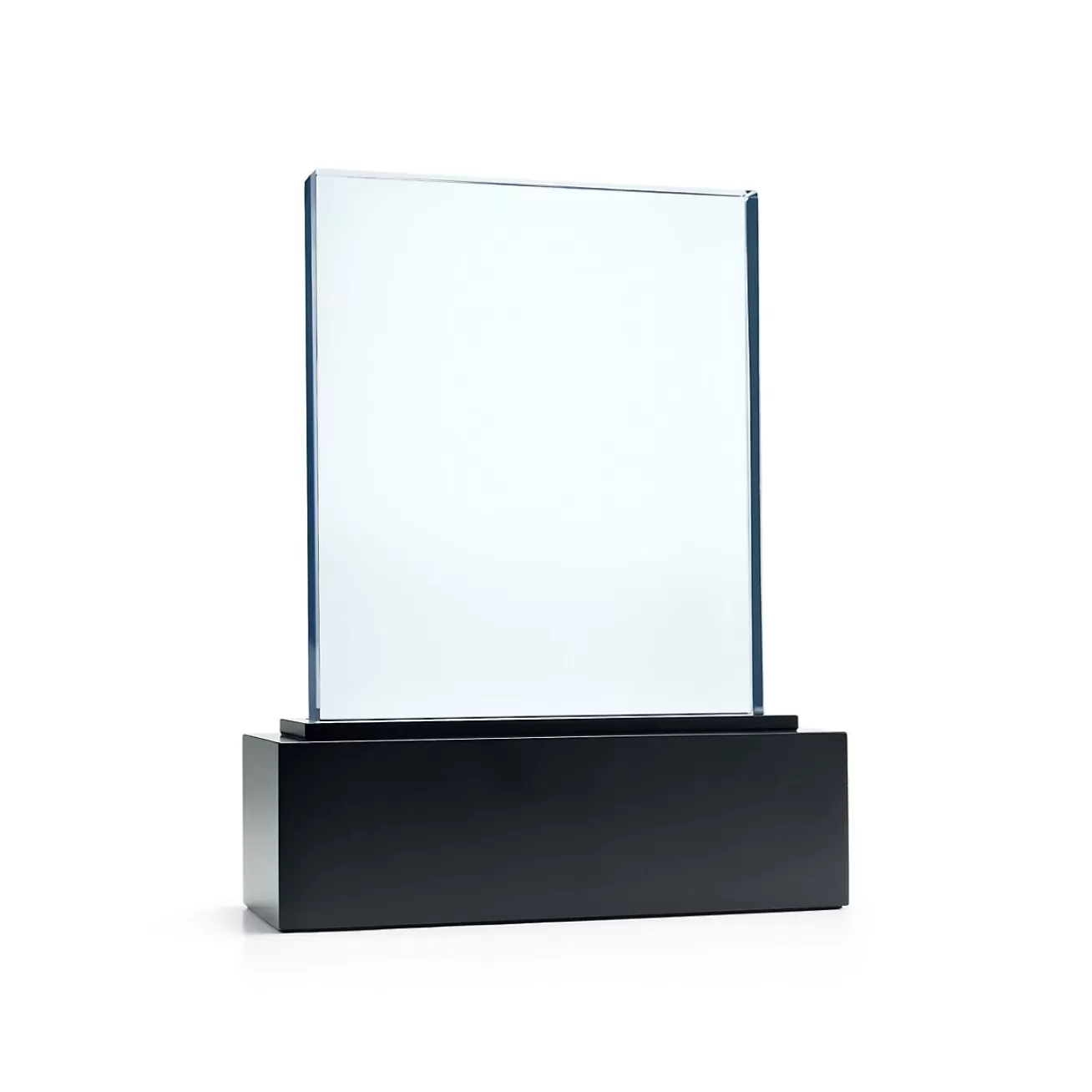 Tiffany & Co. Square award in optic glass, 10" high. | ^ Business Gifts