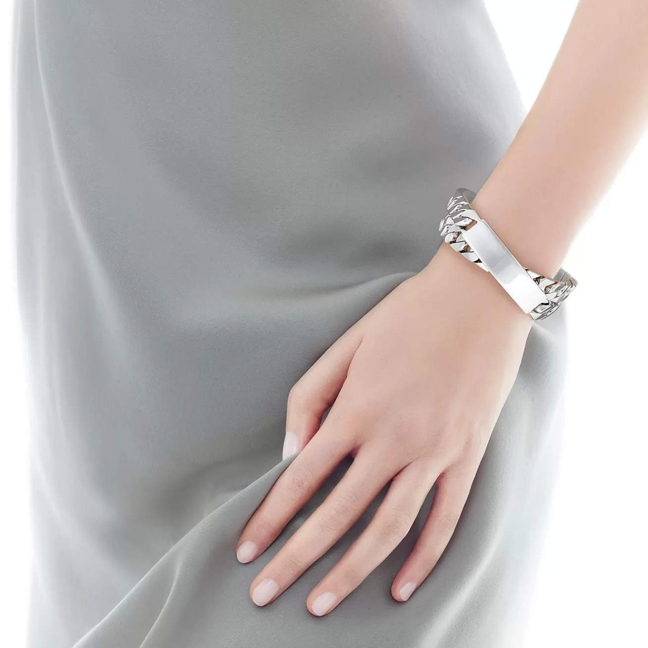 Tiffany & Co. Sterling Silver ID Wrap Bracelet | ^ Bracelets | Bold Silver Jewelry