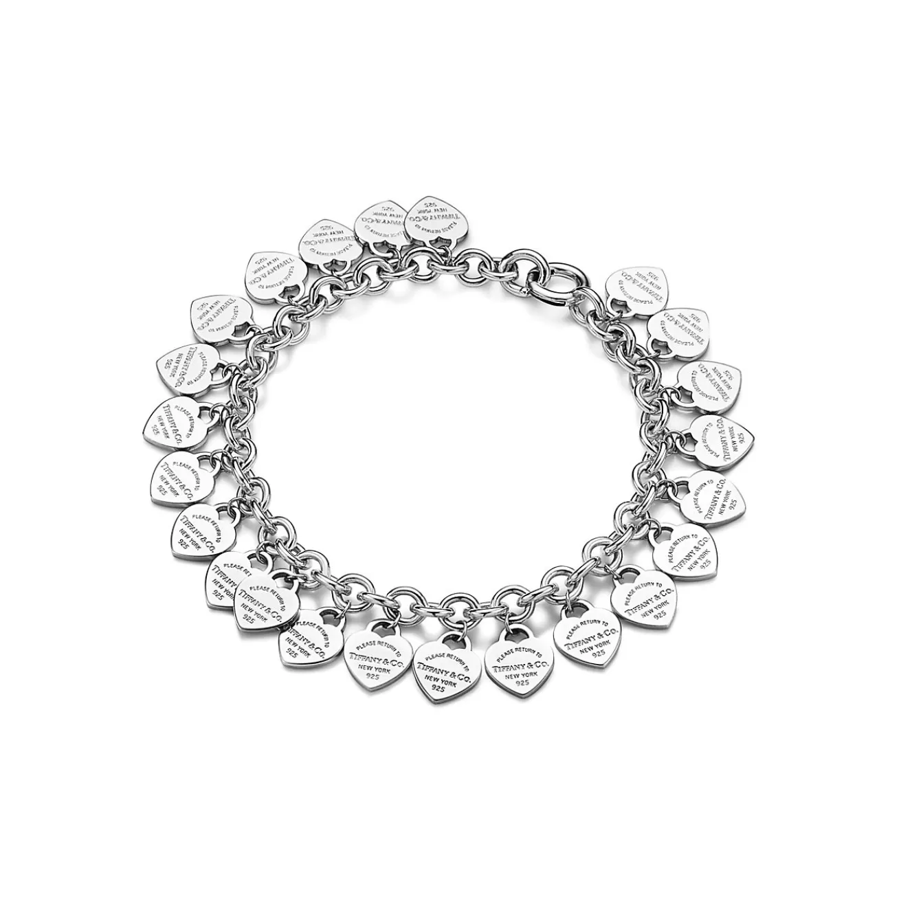 Tiffany & Co. Sterling Silver Multi-Heart Tag Bracelet | ^ Bracelets | Sterling Silver Jewelry