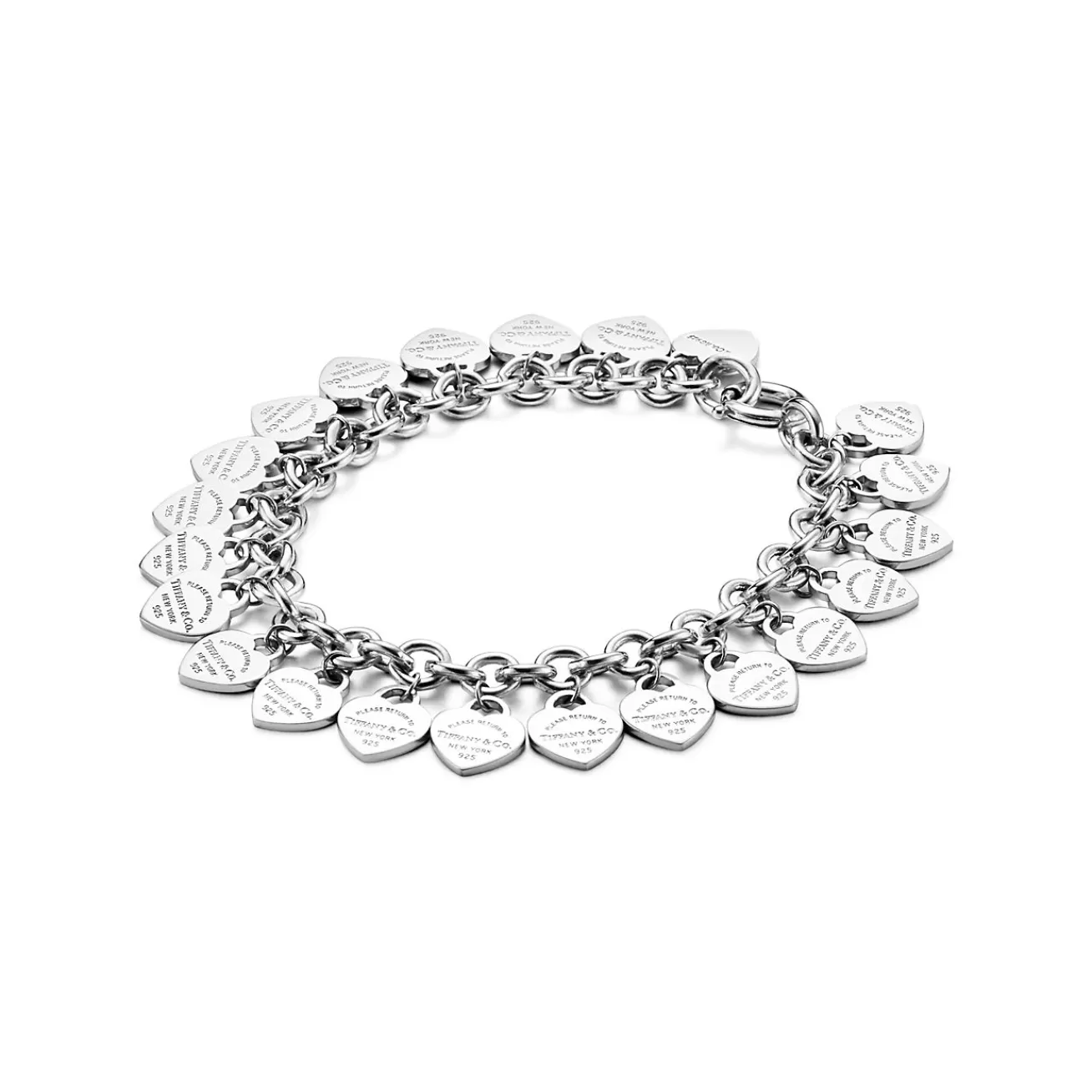 Tiffany & Co. Sterling Silver Multi-Heart Tag Bracelet | ^ Bracelets | Sterling Silver Jewelry