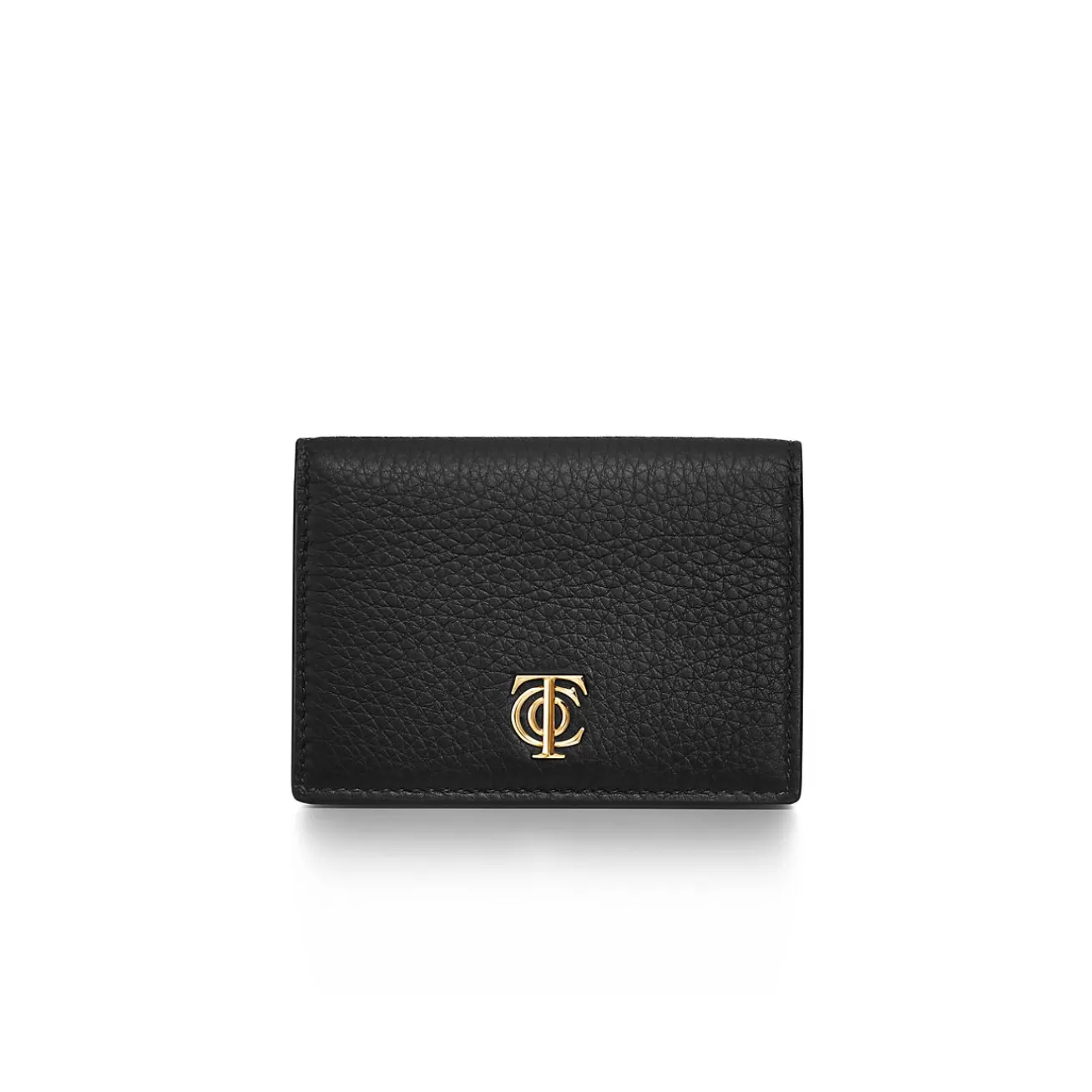 Tiffany & Co. T&CO. Flap Card Holder in Black Leather | ^Women Small Leather Goods | Women's Accessories