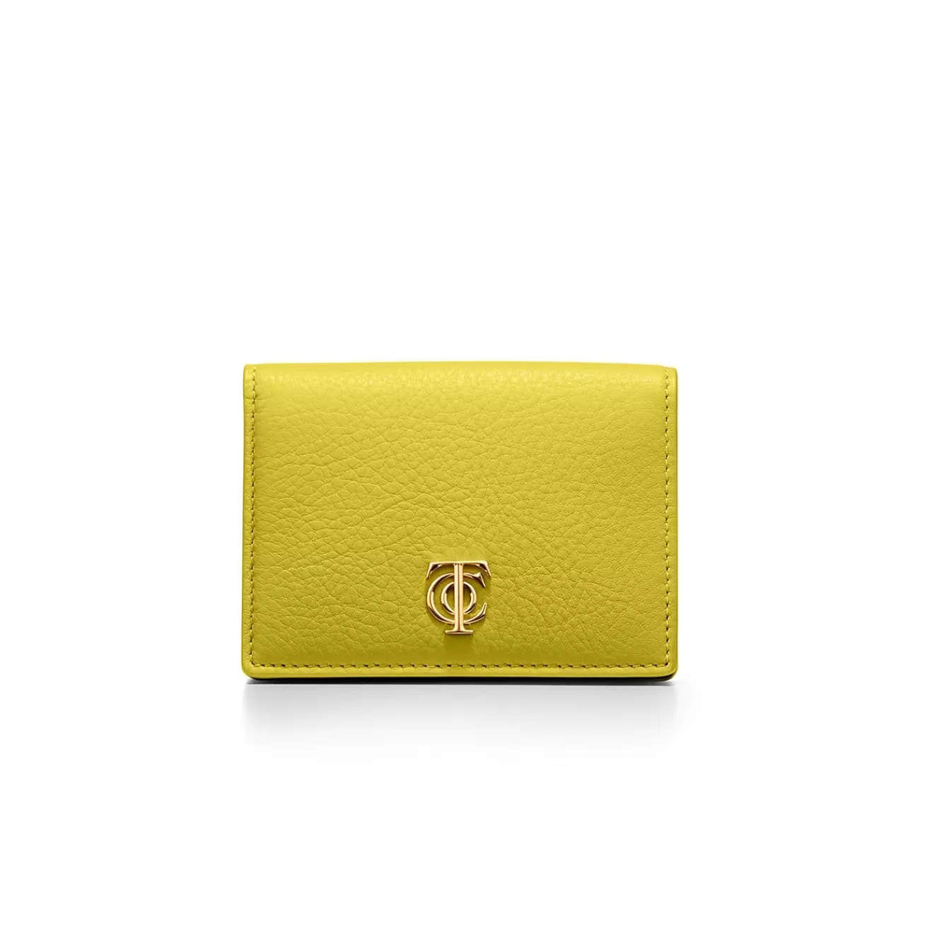 Tiffany & Co. T&CO. Flap Card Holder in Chartreuse Leather | ^Women Small Leather Goods | Women's Accessories