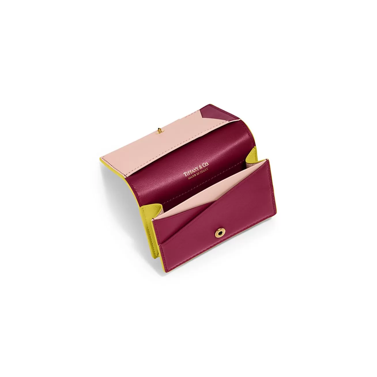 Tiffany & Co. T&CO. Flap Card Holder in Chartreuse Leather | ^Women Small Leather Goods | Women's Accessories