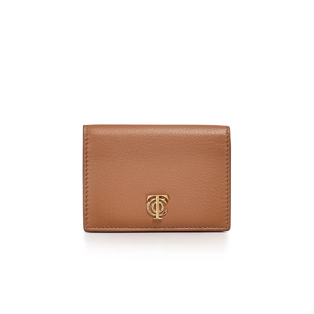Tiffany & Co. T&CO. Flap Card Holder in Clay Brown Leather | ^Women Small Leather Goods | Women's Accessories