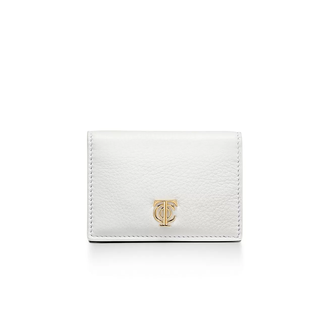 Tiffany & Co. T&CO. Flap Card Holder in White Leather | ^Women Small Leather Goods | Women's Accessories