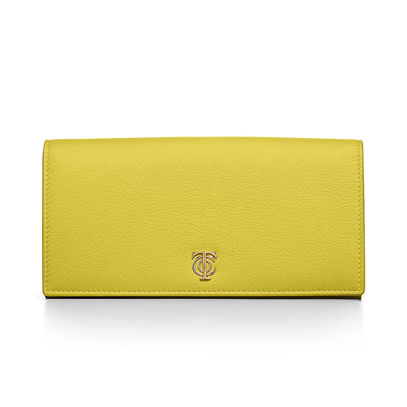 Tiffany & Co. T&CO. Flap Continental Wallet in Chartreuse Leather | ^Women Small Leather Goods | Women's Accessories