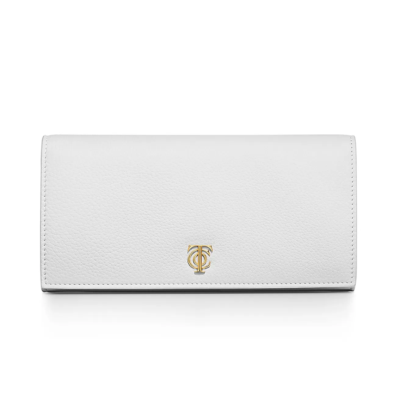 Tiffany & Co. T&CO. Flap Continental Wallet in White Leather | ^Women Small Leather Goods | Women's Accessories