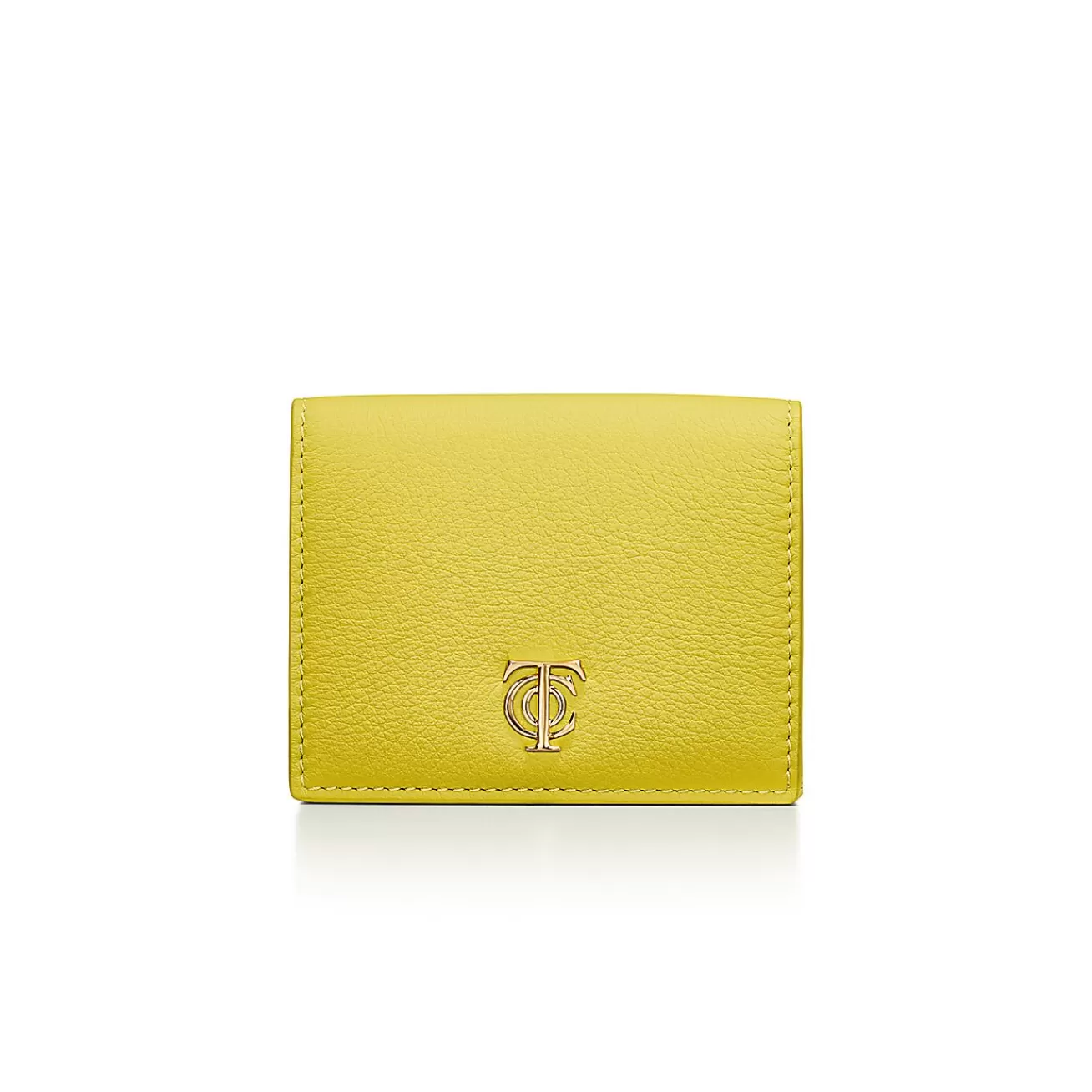 Tiffany & Co. T&CO. Trifold Wallet in Chartreuse Leather | ^Women Small Leather Goods | Women's Accessories