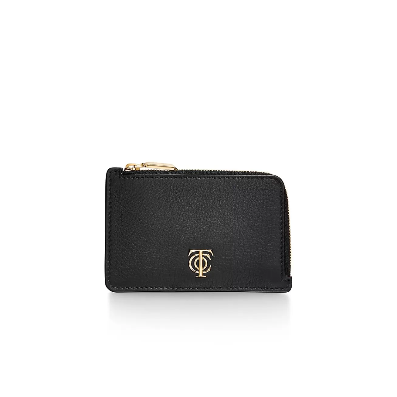 Tiffany & Co. T&CO. Zip Card Case in Black Leather | ^Women Small Leather Goods | Women's Accessories