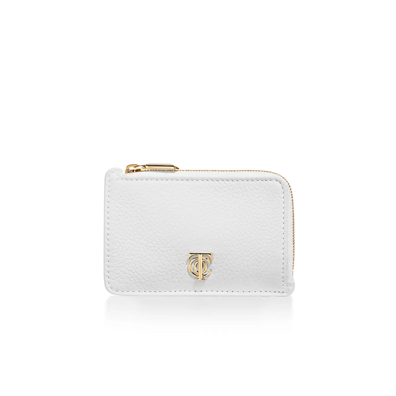 Tiffany & Co. T&CO. Zip Card Case in White Leather | ^Women Small Leather Goods | Women's Accessories