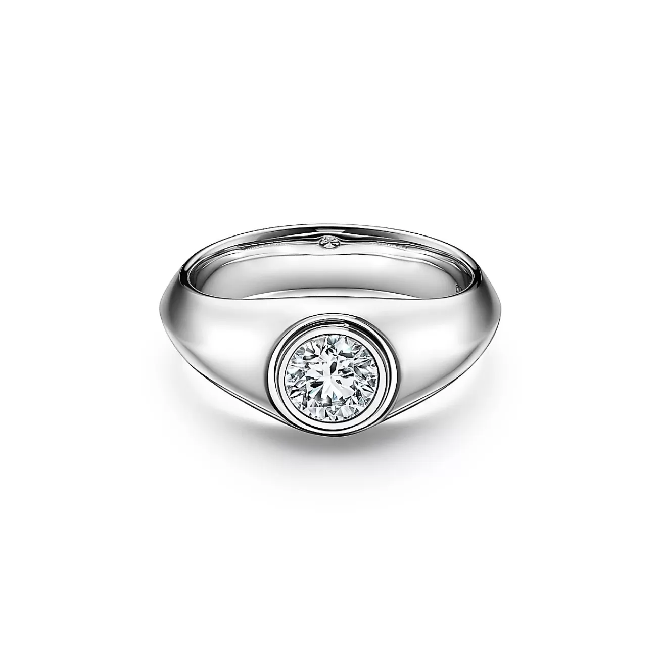 Tiffany & Co. The Charles Tiffany Setting Men's Engagement Ring in Platinum with a Diamond | ^ Men's Jewelry | Engagement Rings