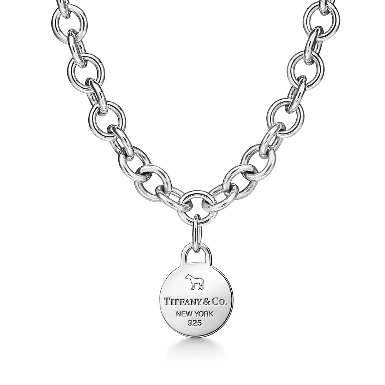 Tiffany & Co. The Return to Tiffany® x Beyoncé Collection Round Tag Necklace in Silver | ^ Necklaces & Pendants | Sterling Silver Jewelry