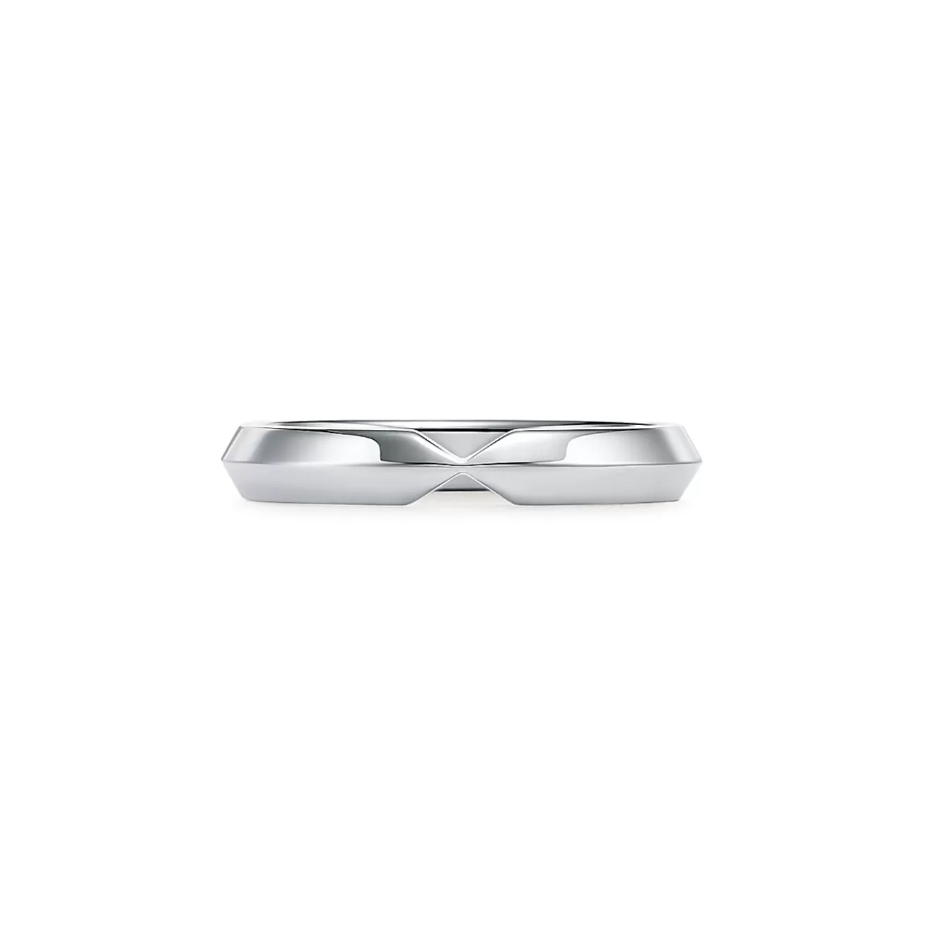 Tiffany & Co. The Tiffany® Setting nesting narrow band ring in platinum, 3 mm wide. | ^Women Rings | Stacking Rings