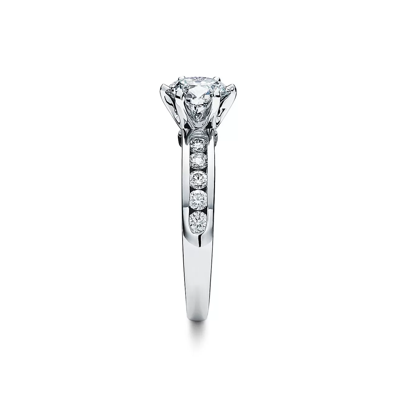 Tiffany & Co. The Tiffany® Setting with a diamond band: world's most iconic engagement ring. | ^ Engagement Rings