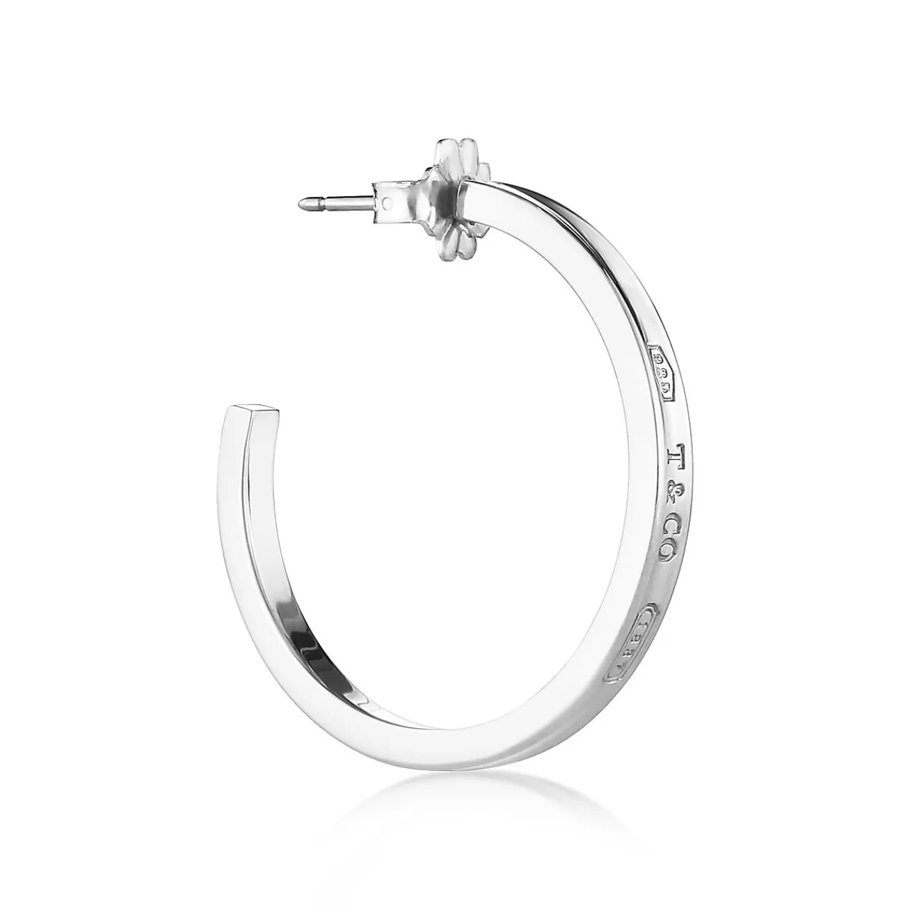 Tiffany & Co. Tiffany 1837® Hoop Earrings in Silver, Medium | ^ Earrings | Gifts for Her