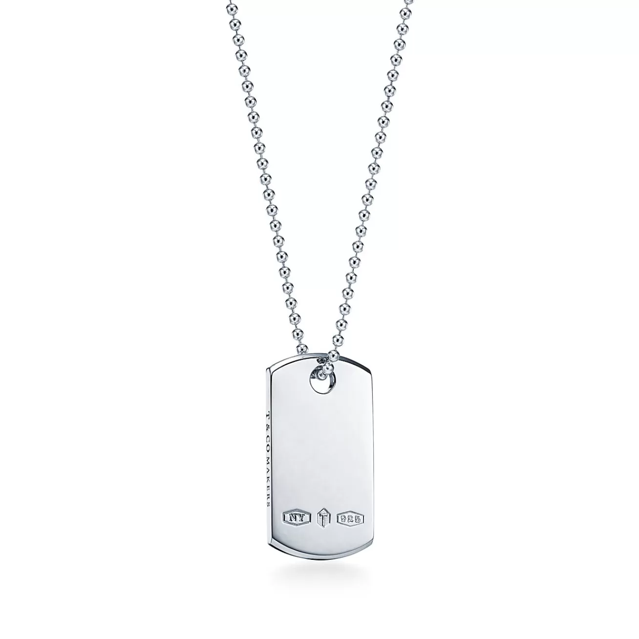 Tiffany & Co. Tiffany 1837® Makers I.D. tag pendant in sterling silver, 24". | ^ Necklaces & Pendants | Men's Jewelry