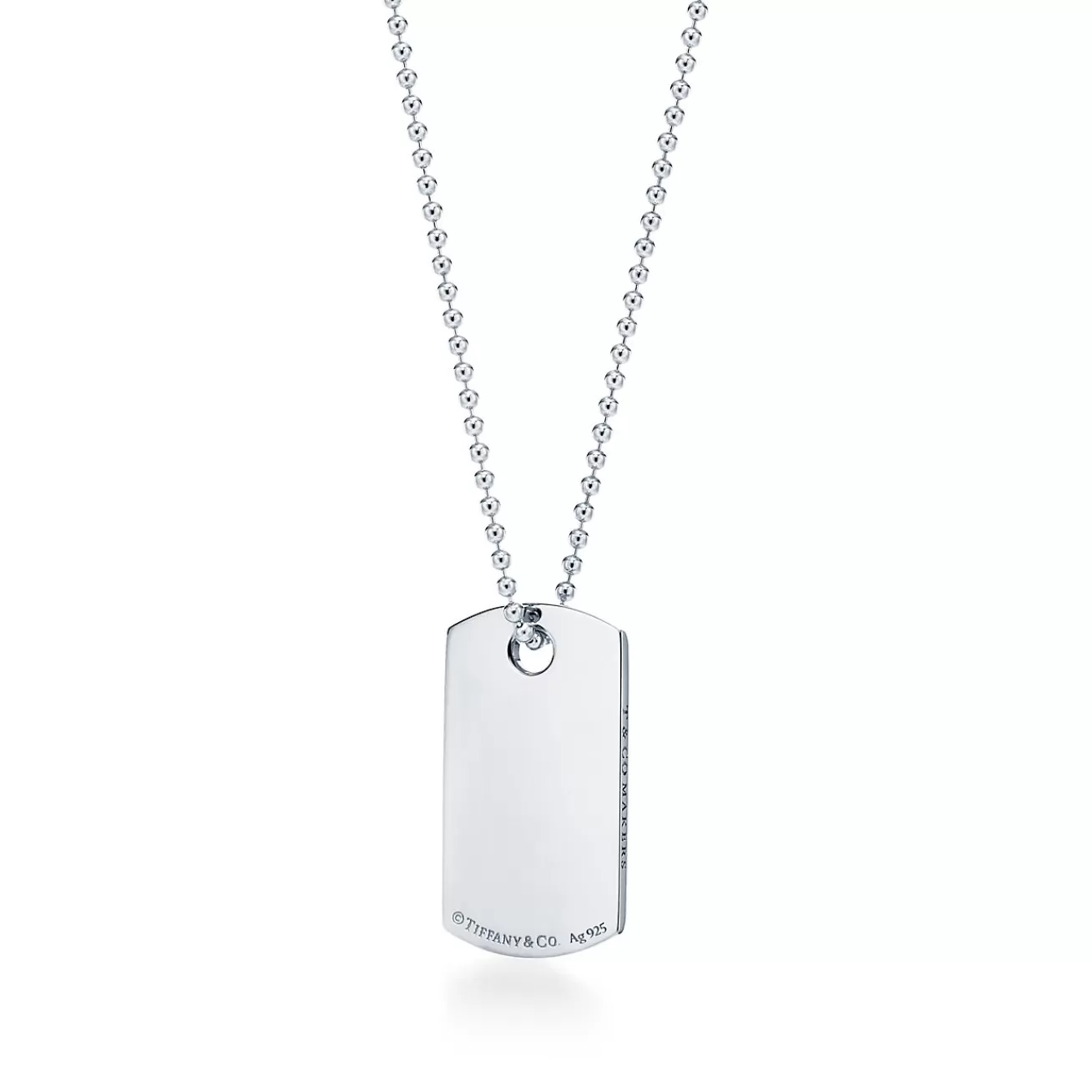 Tiffany & Co. Tiffany 1837® Makers I.D. tag pendant in sterling silver, 24". | ^ Necklaces & Pendants | Men's Jewelry