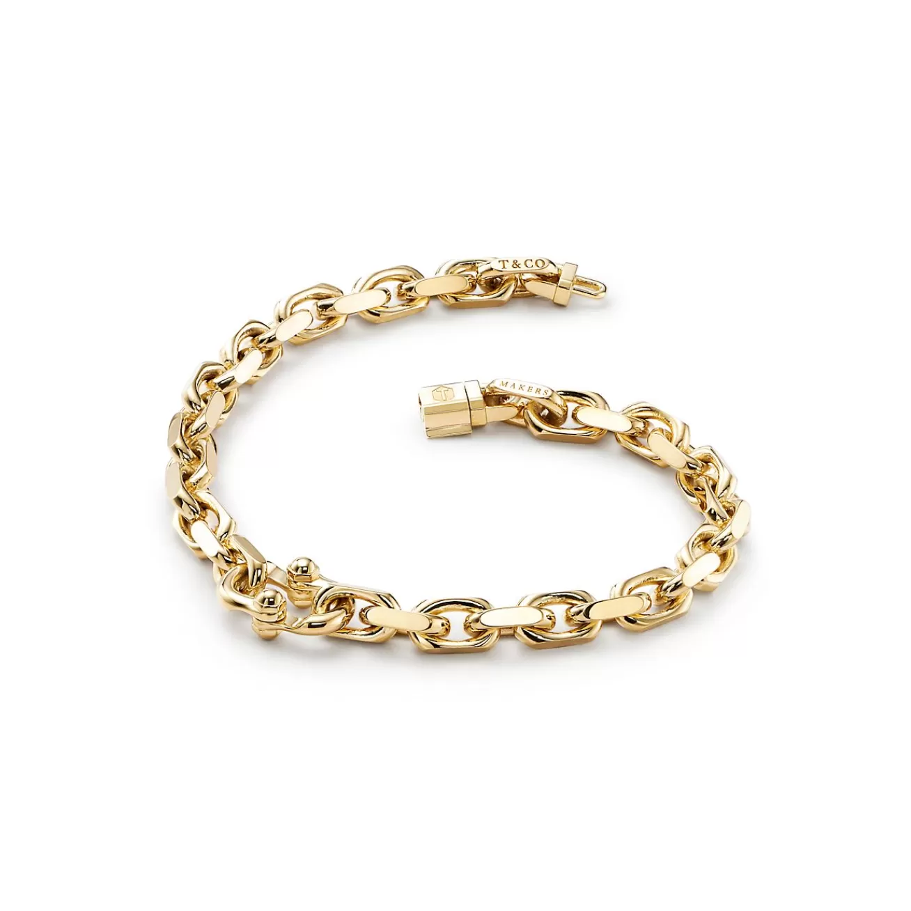 Tiffany & Co. Tiffany 1837® Makers narrow chain bracelet in 18k gold, medium. | ^ Bracelets | Men's Jewelry
