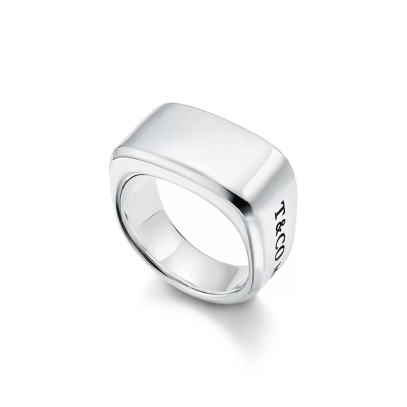 Tiffany & Co. Tiffany 1837® Makers signet ring in sterling silver, 12 mm wide. | ^ Rings | Men's Jewelry