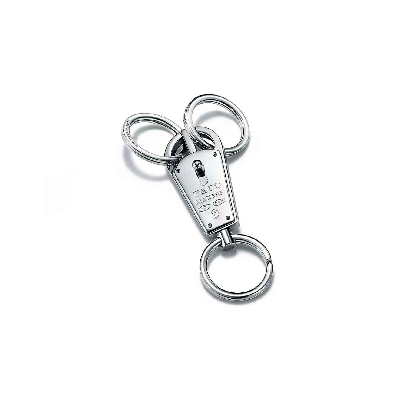 Tiffany & Co. Tiffany 1837 Makers valet key ring in sterling silver and stainless steel. | ^ Key Rings | Accessories