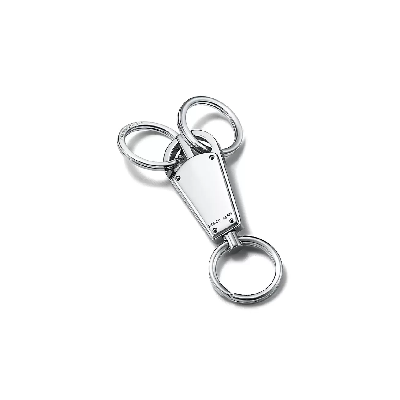 Tiffany & Co. Tiffany 1837 Makers valet key ring in sterling silver and stainless steel. | ^ Key Rings | Accessories