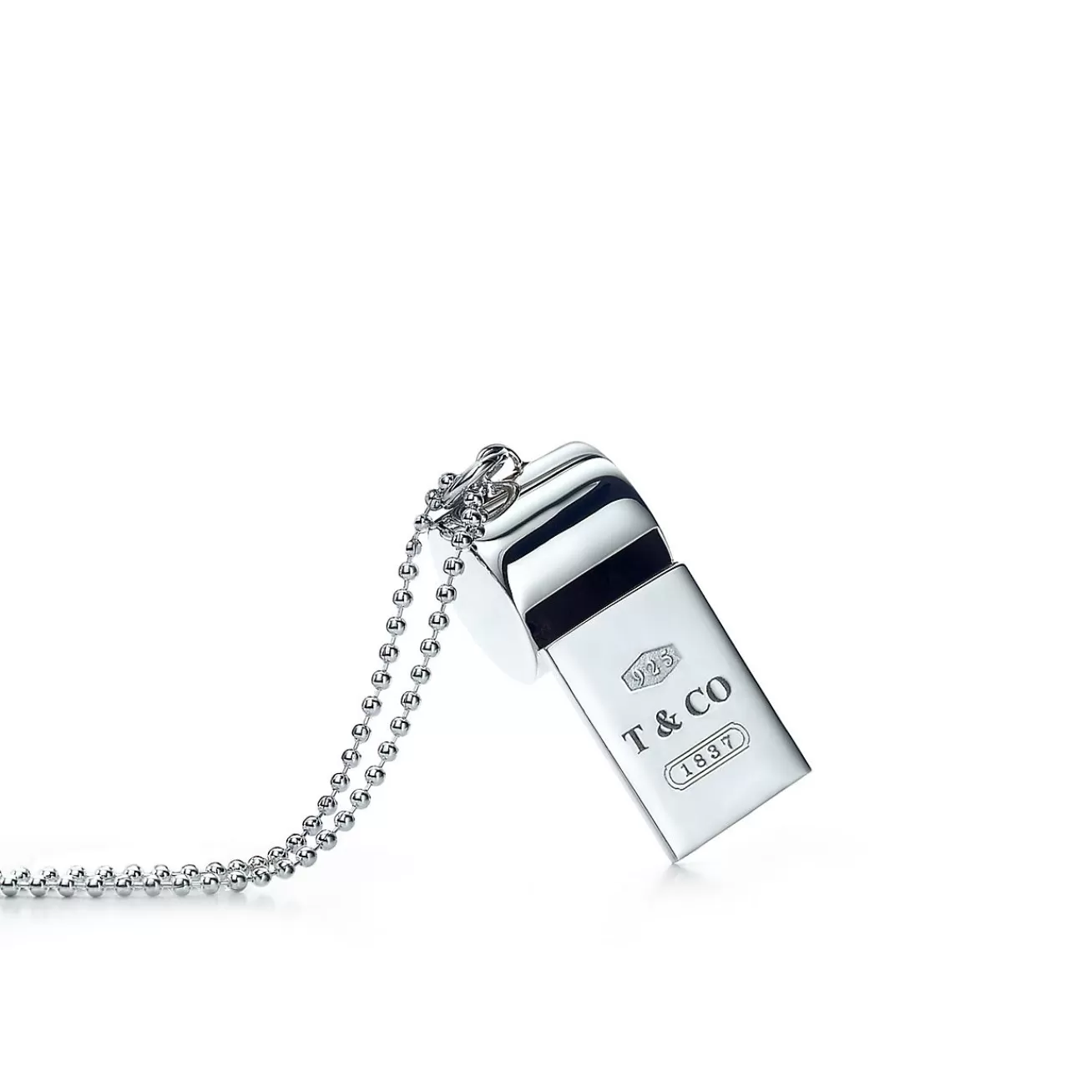 Tiffany & Co. Tiffany 1837® whistle in sterling silver on a beaded chain. | ^ Him | Gifts for Him