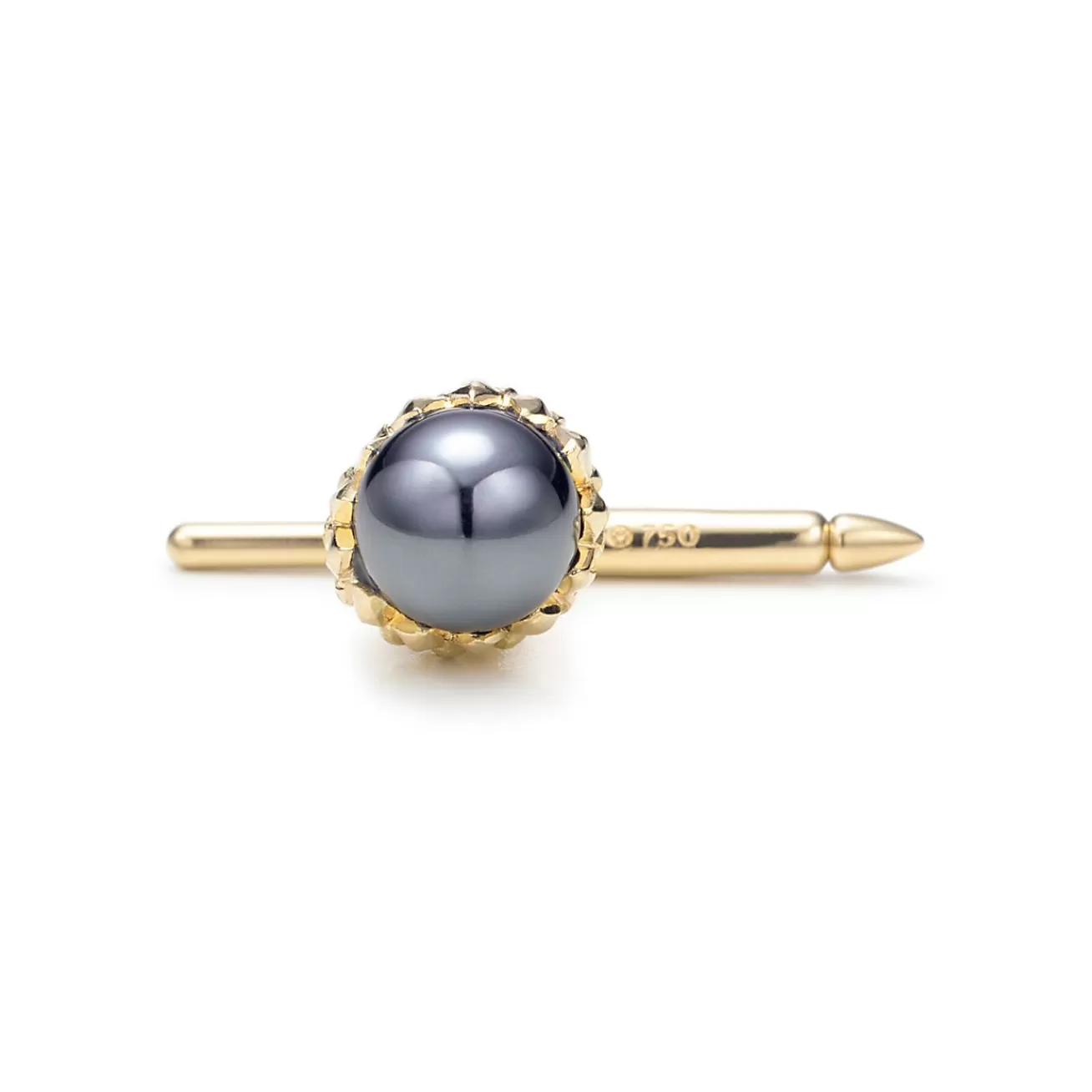 Tiffany & Co. Schlumberger® Acorn shirt stud in 18k gold with hematite. | ^ Jean Schlumberger by Tiffany