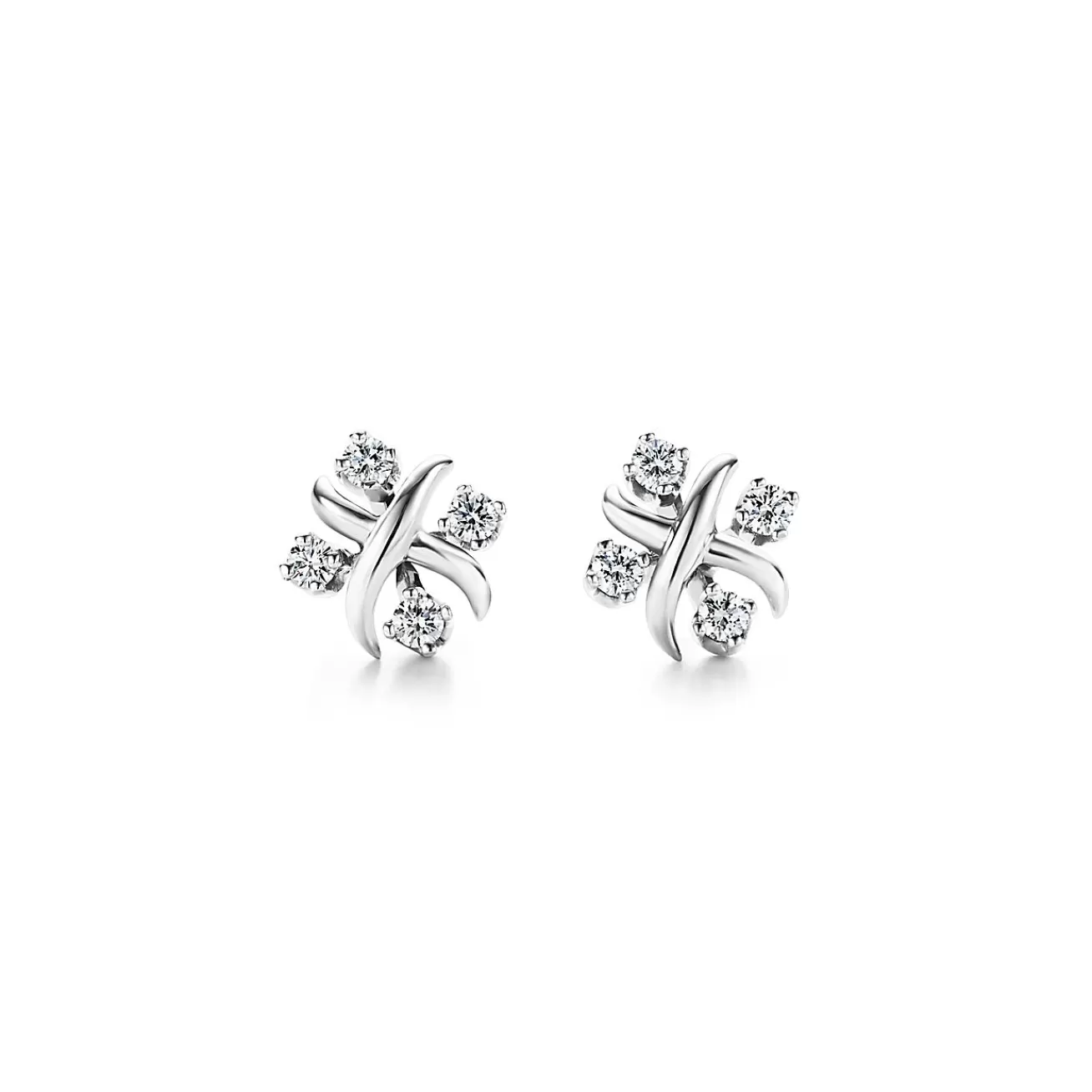 Tiffany & Co. Schlumberger® Lynn earrings in platinum with diamonds. | ^ Earrings | Gifts for Her