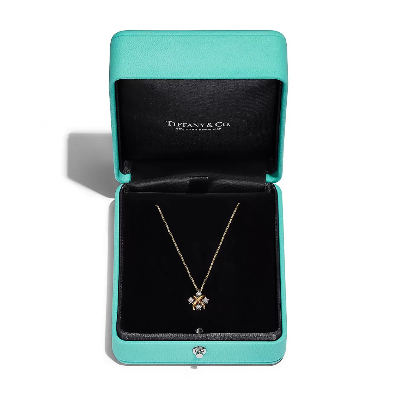 Tiffany & Co. Schlumberger® Lynn pendant in 18k gold with diamonds in platinum. | ^ Necklaces & Pendants | Gifts for Her