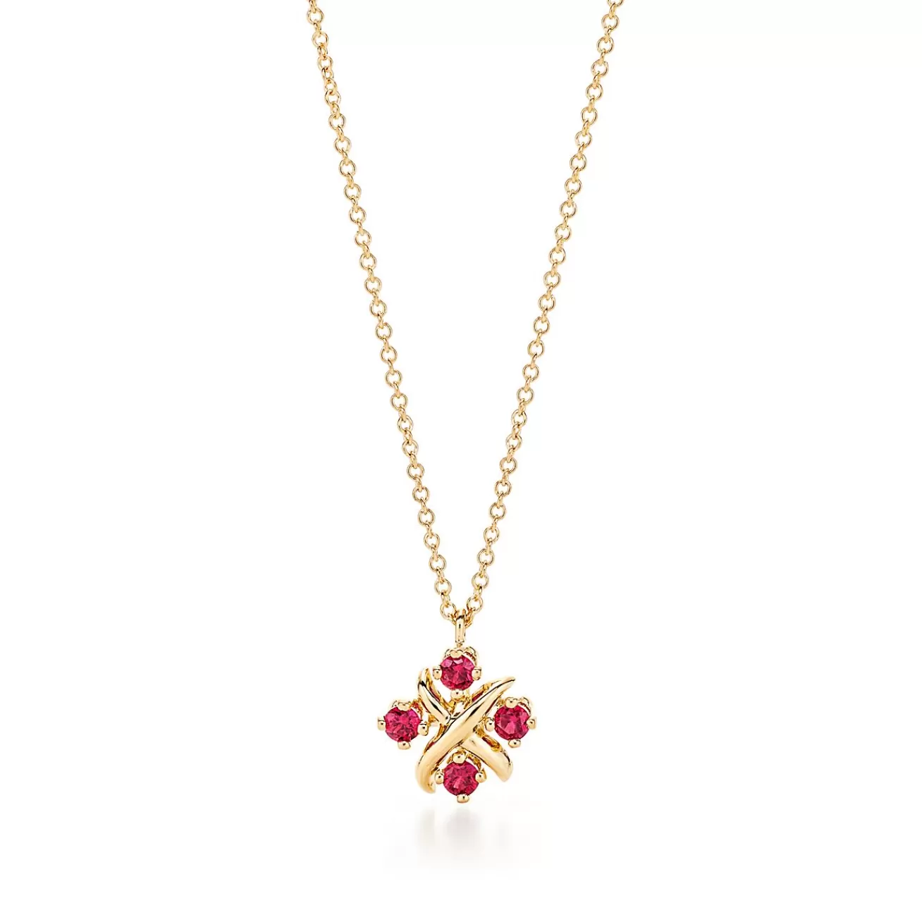 Tiffany & Co. Schlumberger® Lynn pendant in 18k gold with rubies. | ^ Necklaces & Pendants | Gold Jewelry